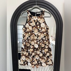 Abercrombie & Fitch Floral Mini Dress in Black and Brown